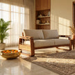 Brahmika Sheesham Wood Sofa Set with Cane Detailing