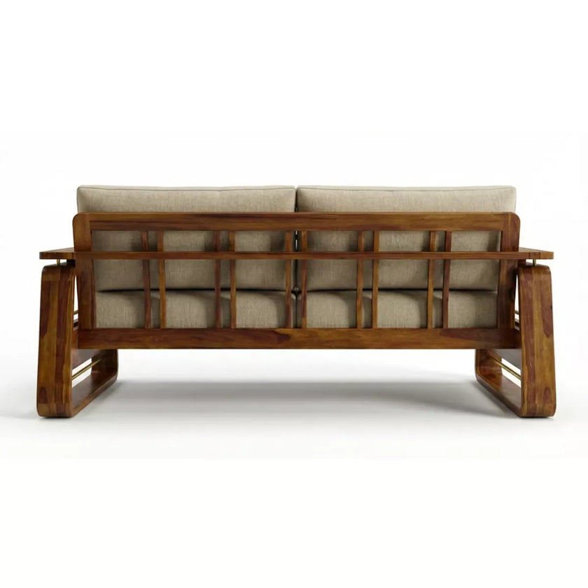 Brahmika Sheesham Wood Sofa Set with Cane Detailing