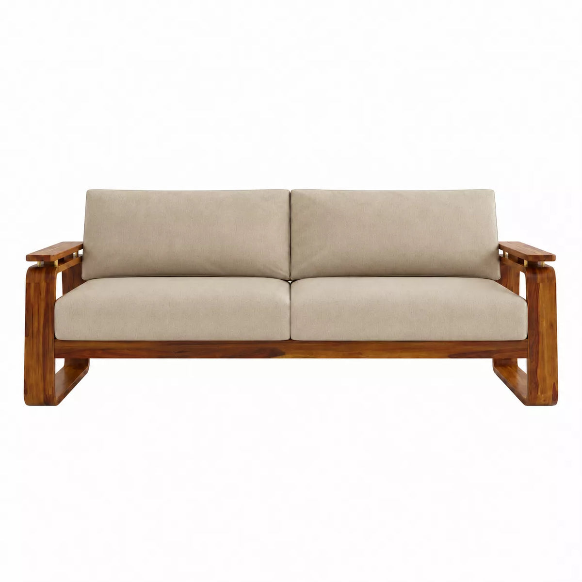 Brahmika Sheesham Wood Sofa Set with Cane Detailing
