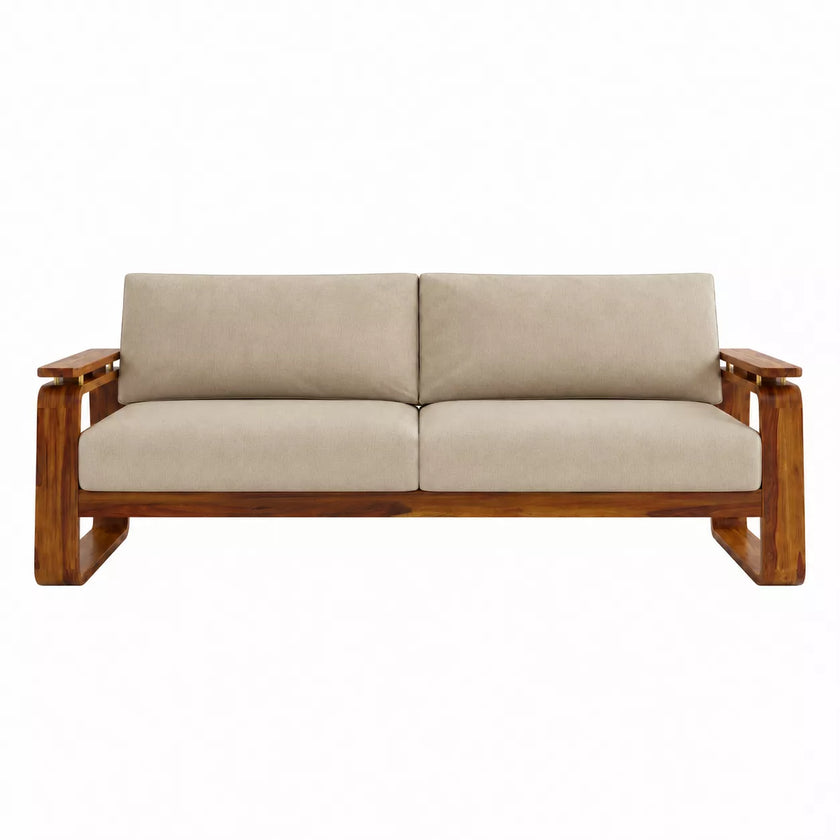 Brahmika Sheesham Wood Sofa Set with Cane Detailing