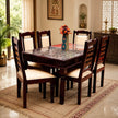 Brass Fusion Sheesham Wood Heritage Style Royal Dining Set