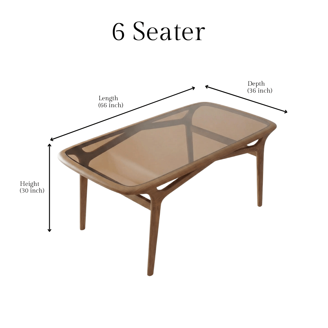 Brendon Glass and Wood Dining Table with Upholstered Chairs