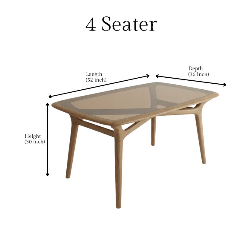 Brendon Glass and Wood Dining Table with Upholstered Chairs