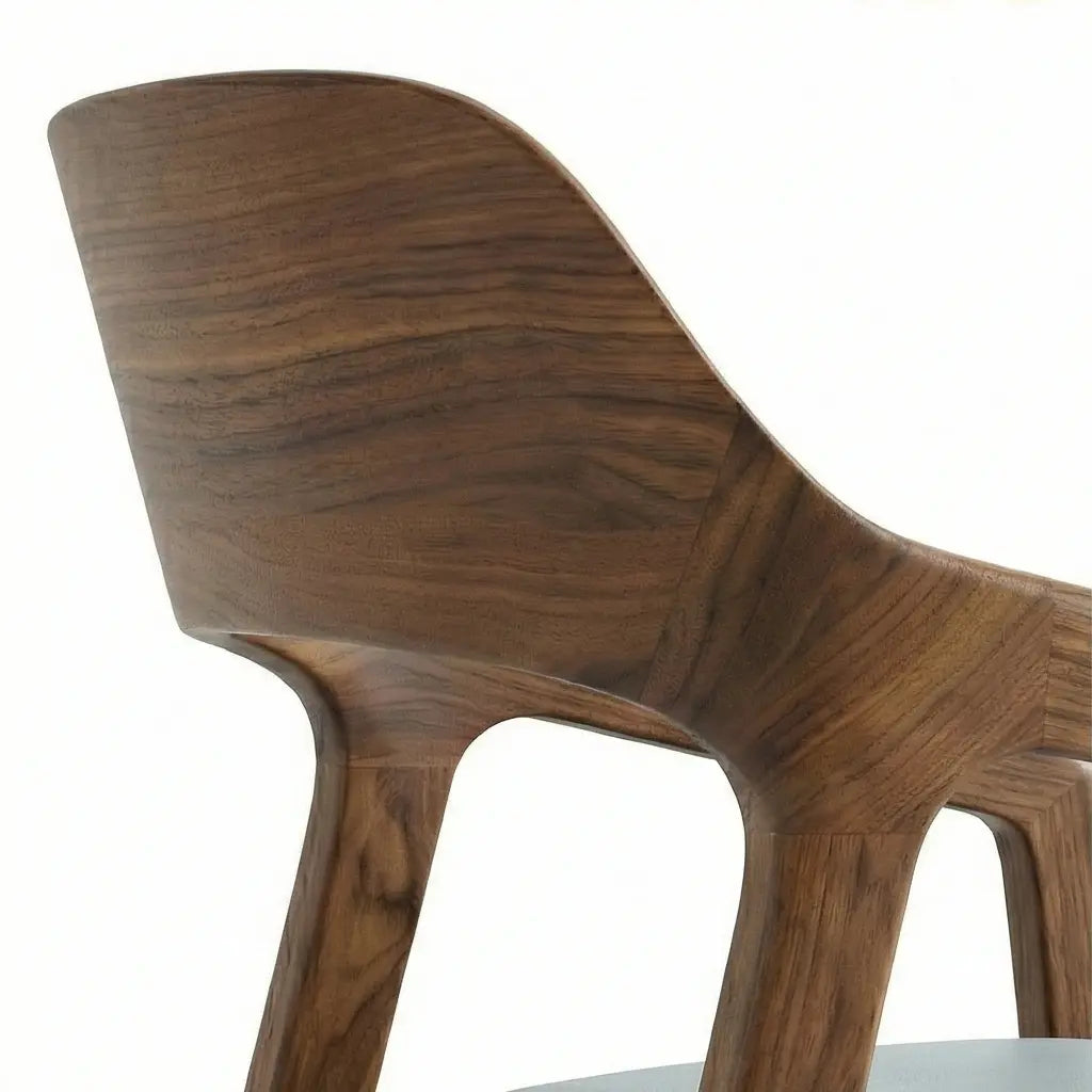 Claytopia Sculpted Solid Wood Armchair