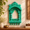 Chhatrika Carved Wooden Jharokha Wall Decor with Domed Top