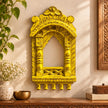 Chhatrika Carved Wooden Jharokha Wall Decor with Domed Top