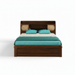 Cosmo Cane Panel Headboard Storage Solid Sheesham Wood Bed
