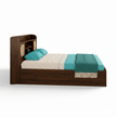 Cosmo Cane Panel Headboard Storage Solid Sheesham Wood Bed