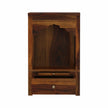 Devdeep Sheesham Small Wooden Pooja Mandir for Home with Drawer