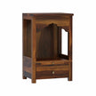 Devdeep Sheesham Small Wooden Pooja Mandir for Home with Drawer