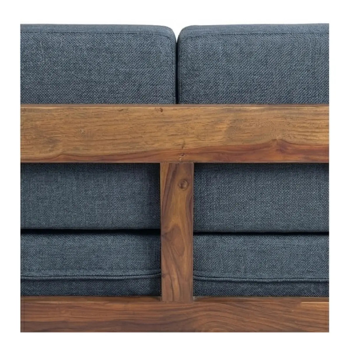 Dharvek Solid Wood 3 Seater Sofa with Slatted Arms