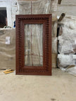 Dvitya Handcrafted Wooden Mirror Frame in Distressed Finish