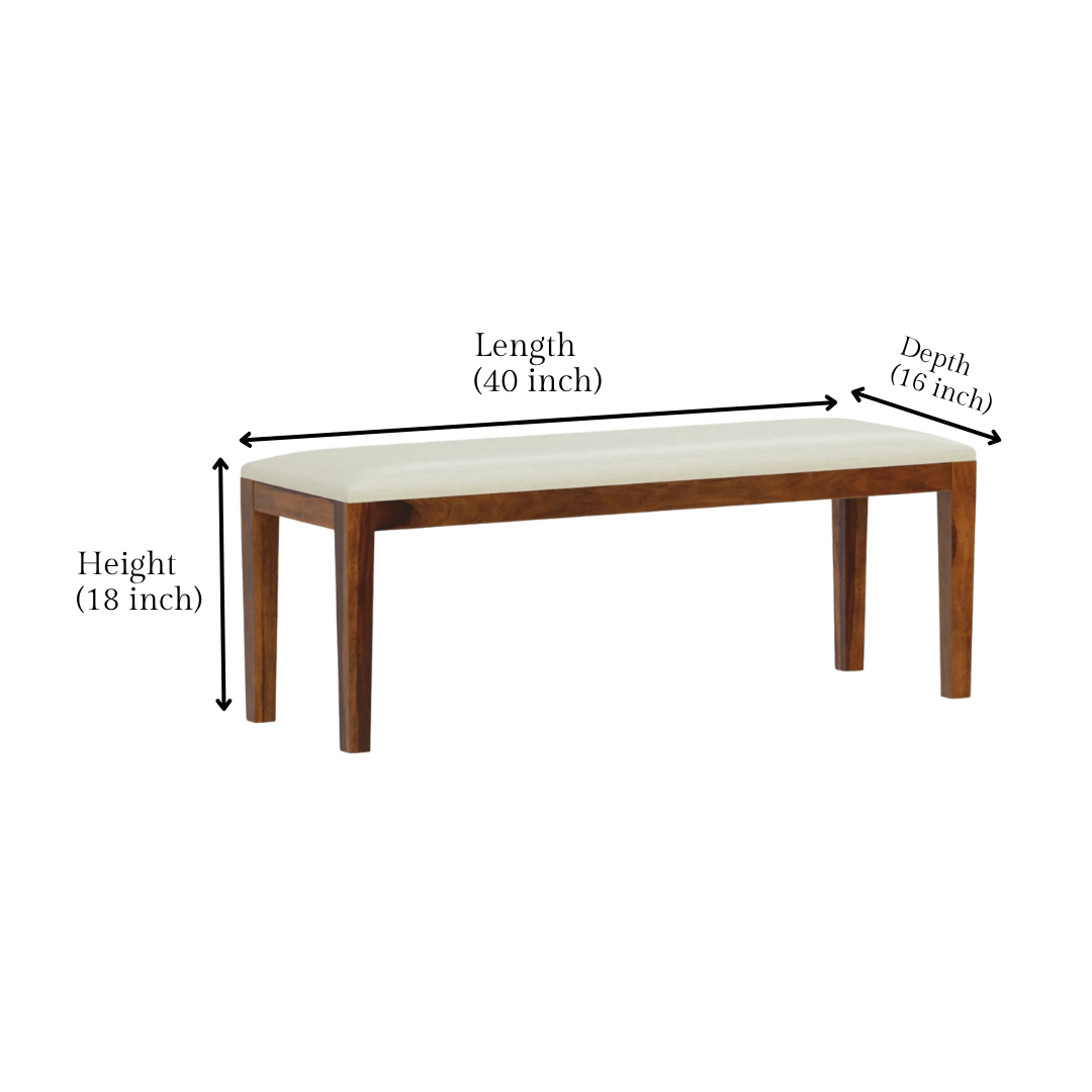 Easter Contemporary 6 Seater Rectangular Sheesham Wood Dining Set