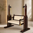 Elara Sheesham Wood Indoor Swing With Cushioned Seat