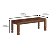 Gangam Modern Sheesham Wood 6 Seater Dining Set with Bench