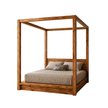 Hamilton Sheesham Wood Open Canopy Bed with Low Headboard