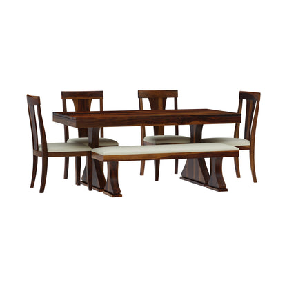 Yeshua Sheesham Wood Dining Table Set –  6-Seater,Bench, or Custom your Configurations