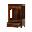 Devdeep Compact Pooja Mandir in Solid Sheesham Wood with Drawer & Open Arch Design by Induscraft - Induscraft
