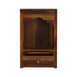 Devdeep Compact Pooja Mandir in Solid Sheesham Wood with Drawer & Open Arch Design by Induscraft - Induscraft
