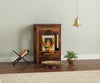 Devdeep Compact Pooja Mandir in Solid Sheesham Wood with Drawer & Open Arch Design by Induscraft - Induscraft