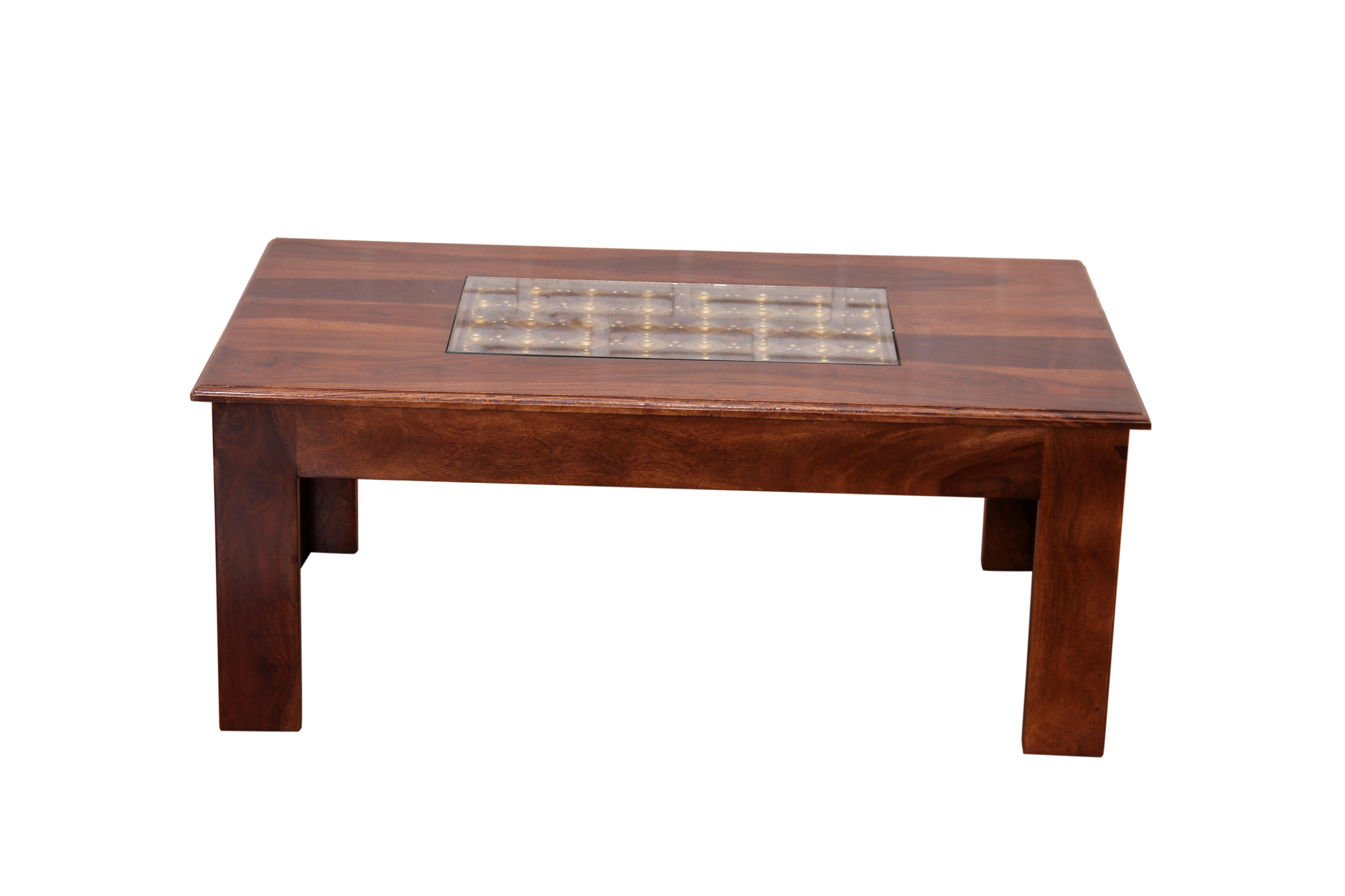 Rajwada Sheesham Wood Brass Inlay Handcrafted Luxury Sofa Set - Induscraft