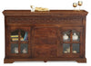 Reva Nest Solid Sheesham Wood Sideboard with Glass Cabinets & Drawers by Induscraft - Induscraft