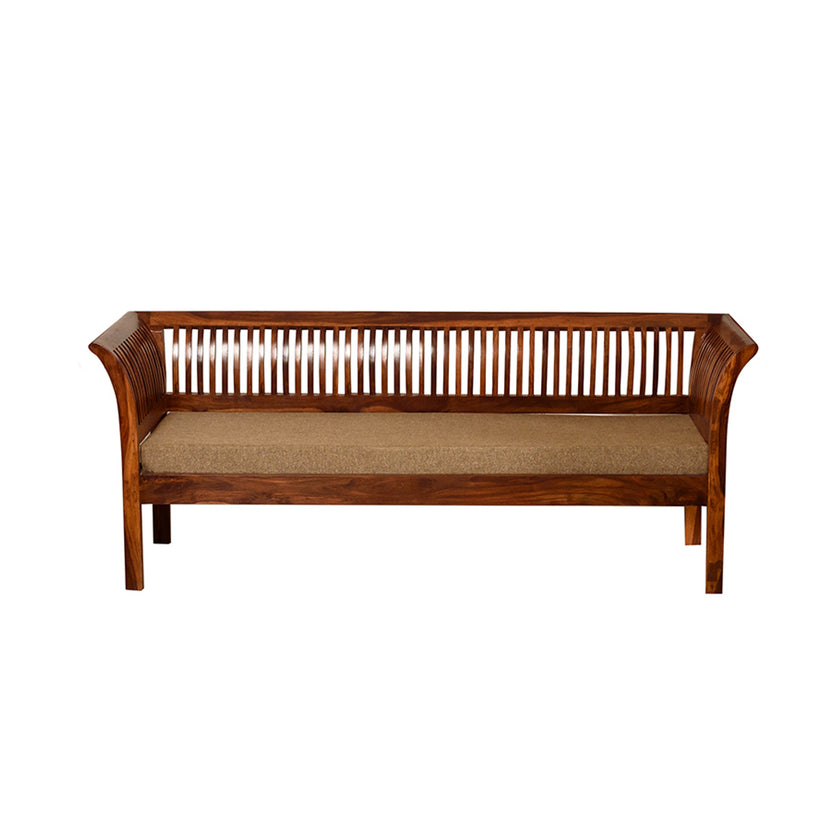 Fabina Sheesham Wood Modern Style 3+2+1 Sofa Set for Living Room - Induscraft