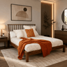 Kalash Solid Sheesham Wood Spindle Headboard Bed