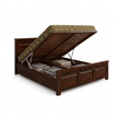 Karya Solid Sheesham Wood Bed with Designer Headboard