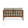 Kethra Solid Wood Two-Seater Sofa with Cane Armrests