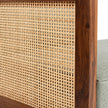 Kethra Solid Wood Two-Seater Sofa with Cane Armrests