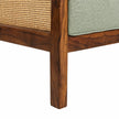 Kethra Solid Wood Two-Seater Sofa with Cane Armrests