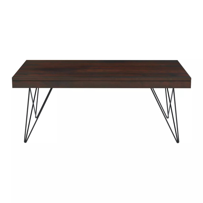 Kiana contemporary coffee table side angle view