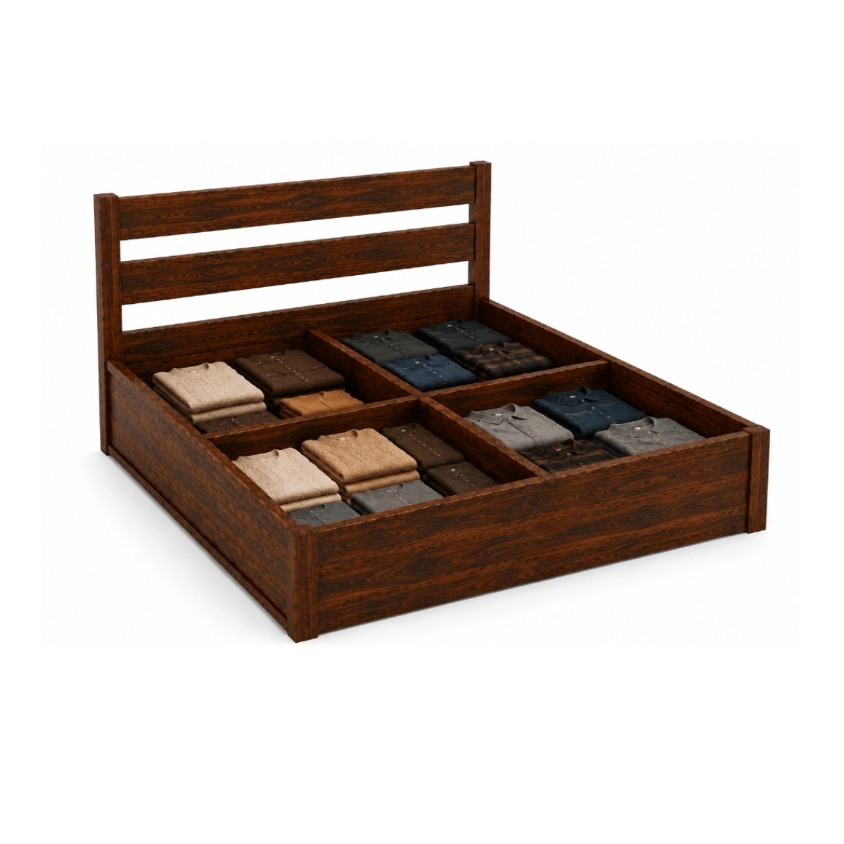 Malone Sheesham Wood Bed with Triple Slat Headboard