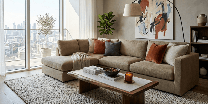Fabisha Sheesham Wood Upholstered Bed | King & Queen | Induscraft