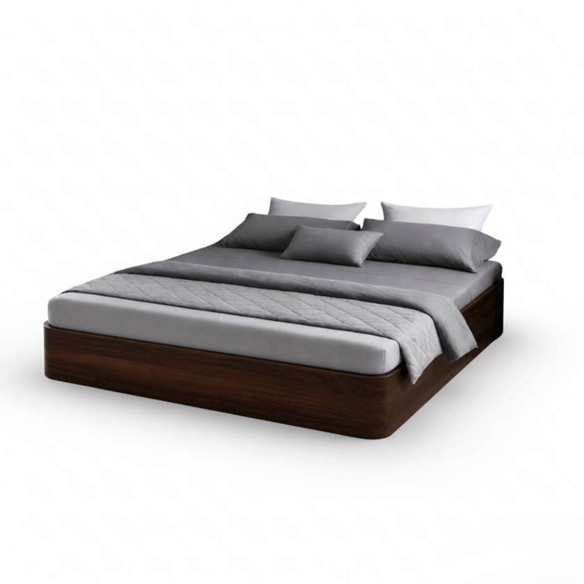 Moh Solid Sheesham Wood Storage Bed Without Headboard