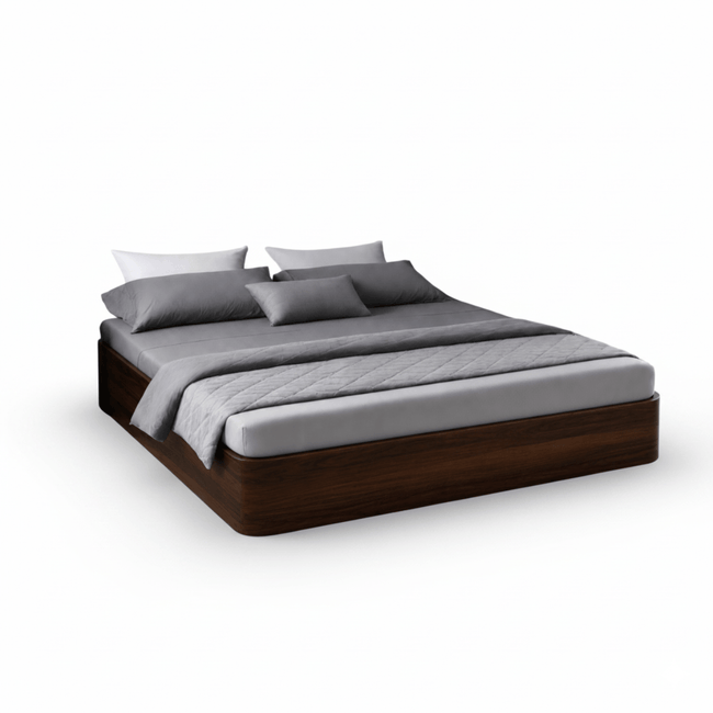 Moh Solid Sheesham Wood Storage Bed Without Headboard