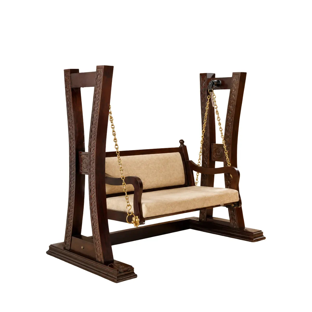 Naya Sheesham Wood Curved-Frame Designer Swing