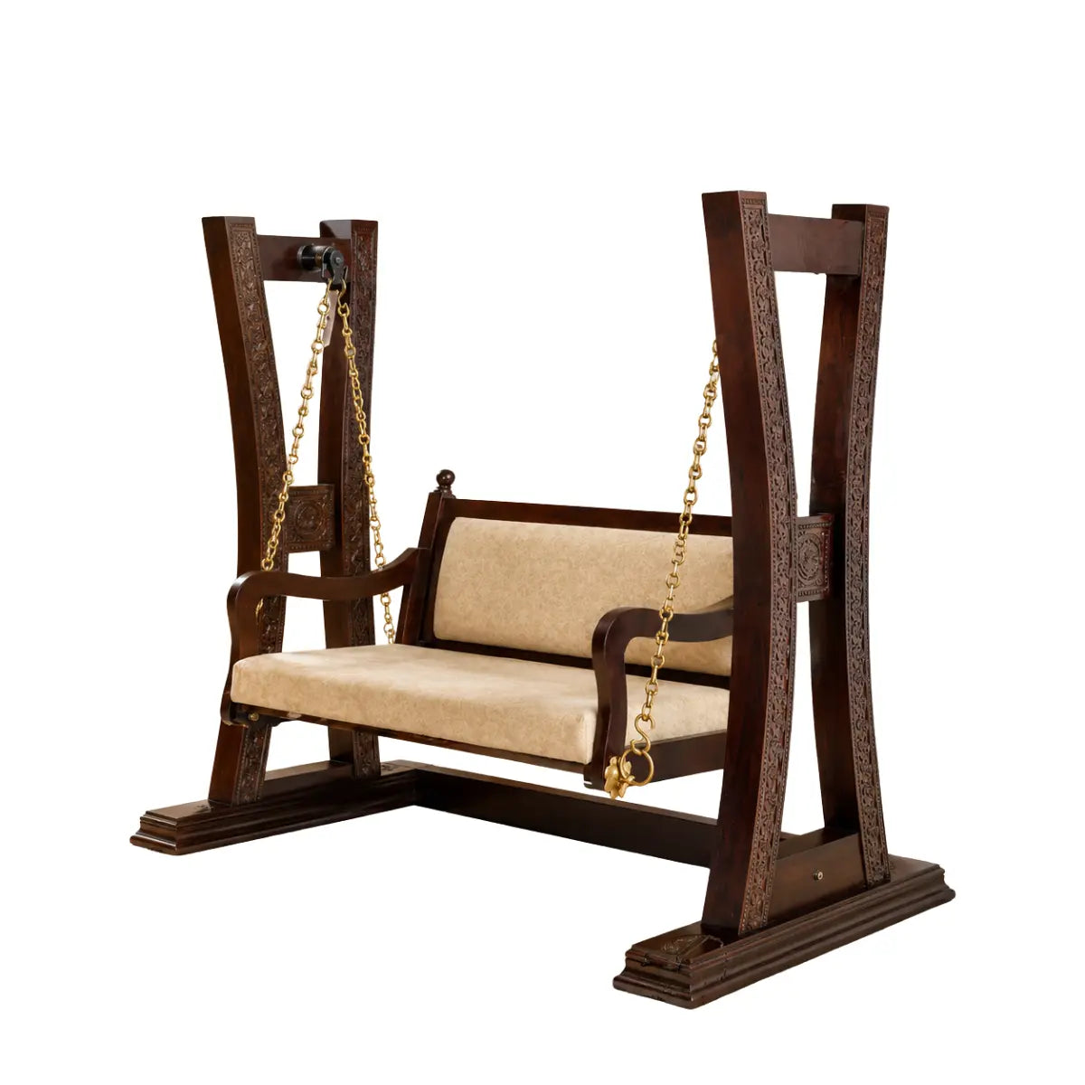 Naya Sheesham Wood Curved-Frame Designer Swing