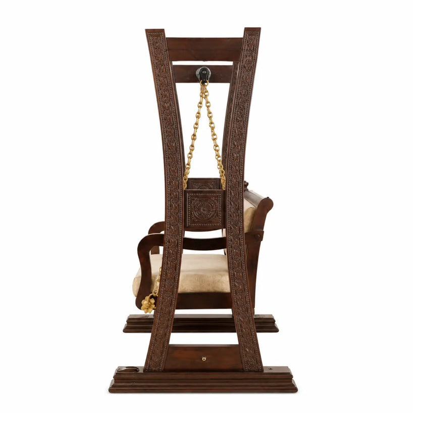 Naya Sheesham Wood Curved-Frame Designer Swing