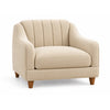 Noorvan single seater beige sofa chair right angle view