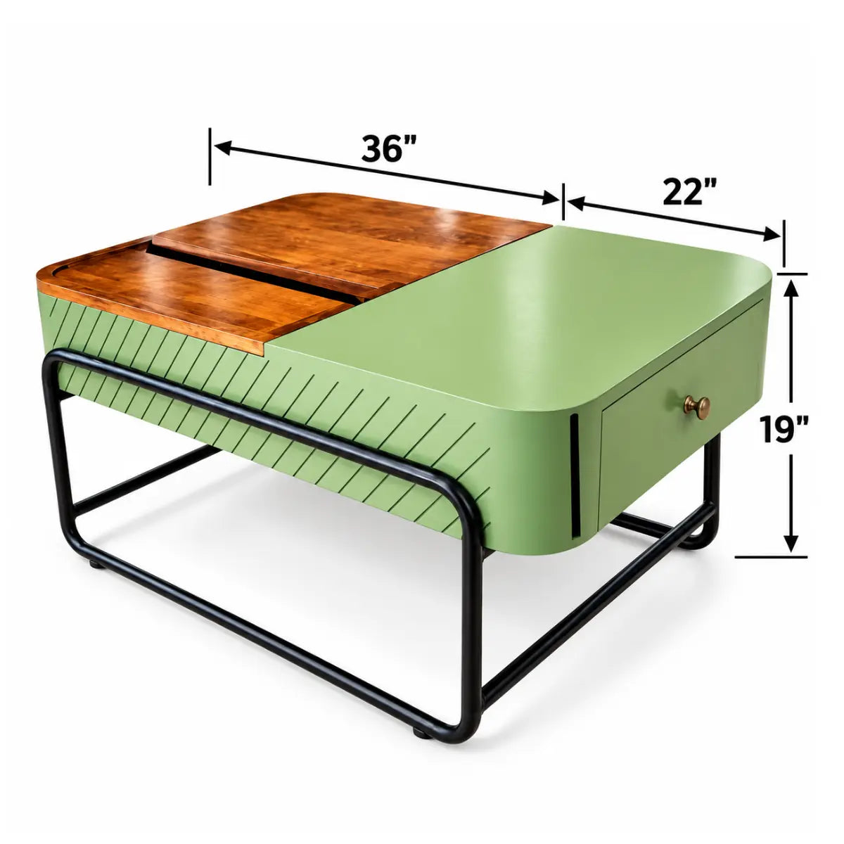 Pannavan Lift Top Coffee Table with Half-Moon End Table