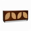 Petal Arch Solid Wood 4 Door Cane Sideboard