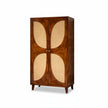Petal Solid Wood 2 Door Cane Wardrobe