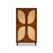 Petal Solid Wood 2 Door Cane Wardrobe