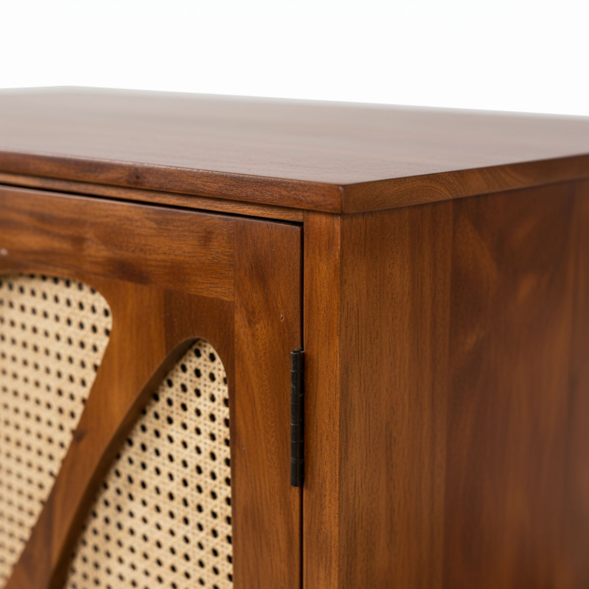 Petal Solid Wood 2 Door Wardrobe with X Cane Webbing