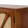 Petal Solid Wood 2 Door Wardrobe with X Cane Webbing