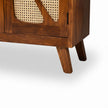 Petal Solid Wood 2 Door Wardrobe with X Cane Webbing