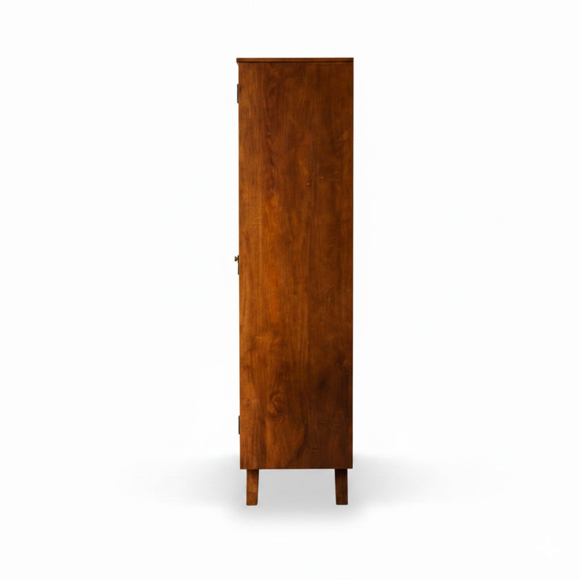 Petal Solid Wood 2 Door Wardrobe with X Cane Webbing
