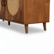 Petal Solid Wood 3 Door TV Cabinet with Cane Inserts